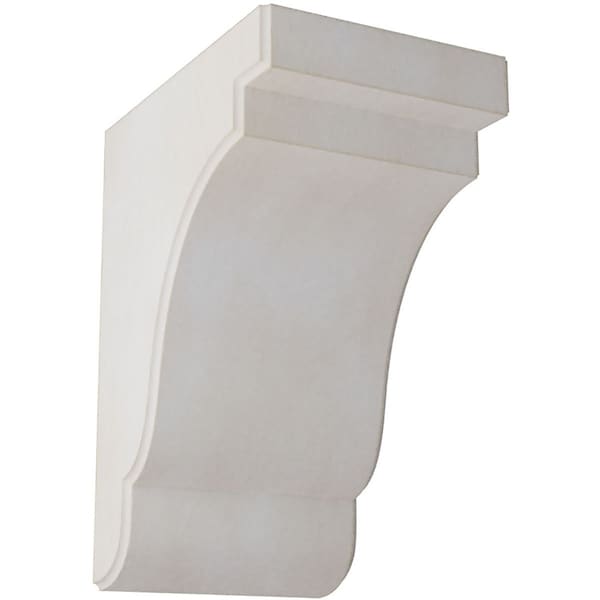 Ekena Millwork 5 1/4"W x 7 1/4"D x 9 1/2"H Bedford Wood Vintage Decor Bracket, Chalk Dust White BKTWD05X07X10BEWH - main